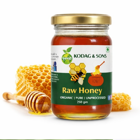 VRUKSHAVALLI Organic Raw Honey – 100% Natural & Unprocessed (250 g)