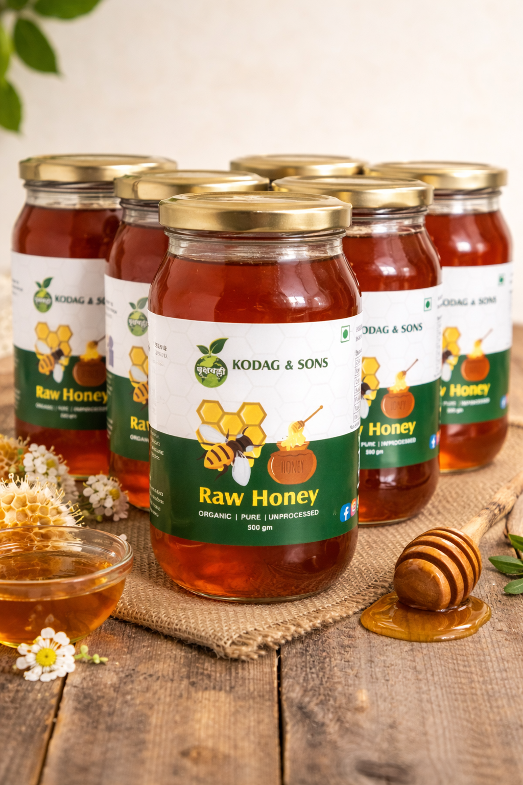 VRUKSHAVALLI ORGANIC RAW HONEY – 500 g